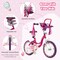 Kids Bike with Removable Doll Seat and Training Wheels Adjustable Handlebar
